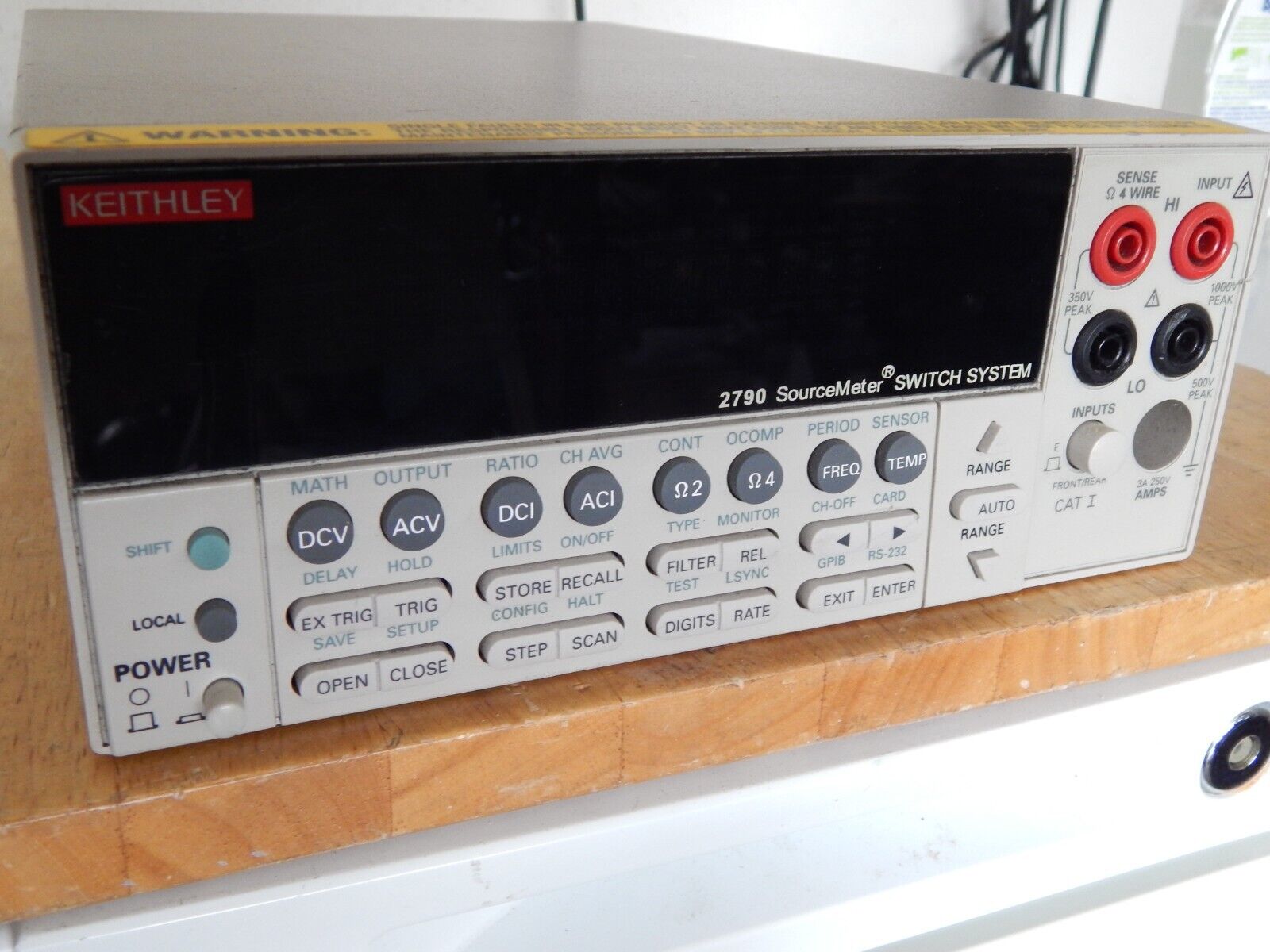 KEITHLEY 2790 SourceMeter,. faceplate has slight damage where fuseholder is KEITHLEY 2790 SourceMeter,. faceplate has slight damage where fuseholder is